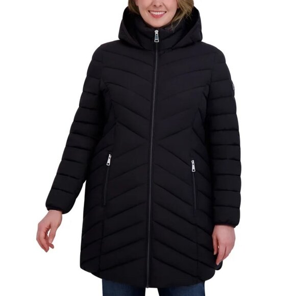 DKNY Women's Stretch Walker Coat - Picture 9 of 10